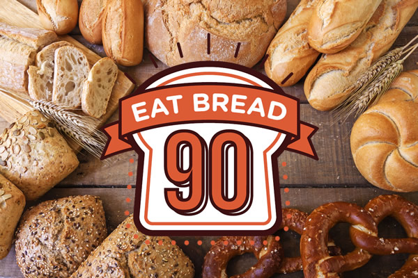 eat bread 90 logo
