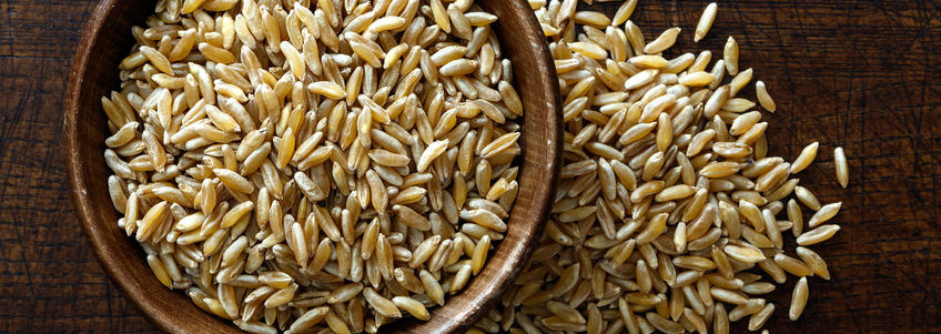 Baking with ancient grains like khorasan wheat can add health benefits like high protein.