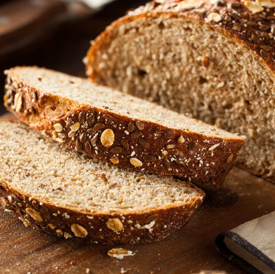 Whole wheat flour is commonly used in bread baking.