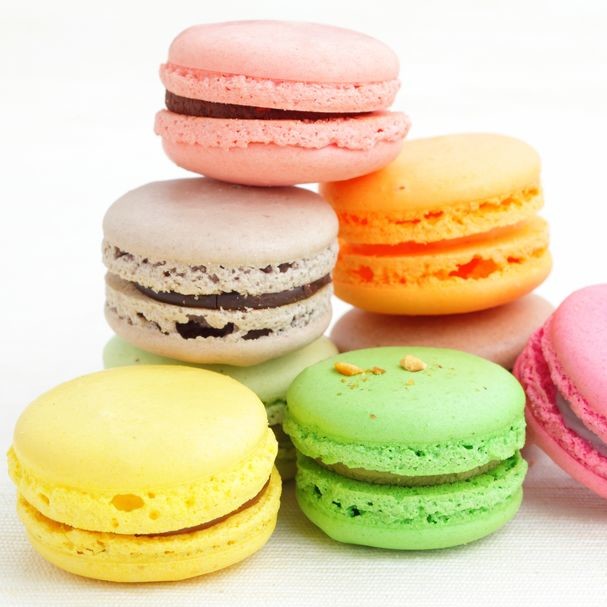 A macaron is a small, delicate, meringue-based French cookie.