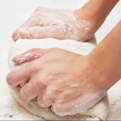 Kneading dough is crucial to dough's structure and elastic texture.