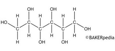 The chemical structure of sorbitol.