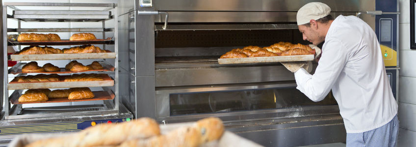 Direct and indirect gas-fired ovens have different uses in bakeries.