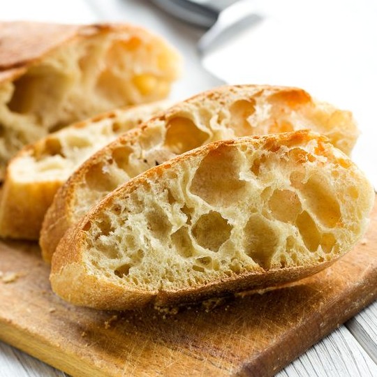 A ciabatta is an italian yeast-leavened artisan and hearth-type bread that is made with a lean formula.