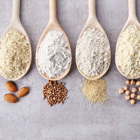 Gluten-free flours or blends are dry mixes that can replace or substitute gluten in bakery products.