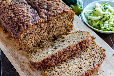 Bread made with zucchini that is healthy and good for the body.