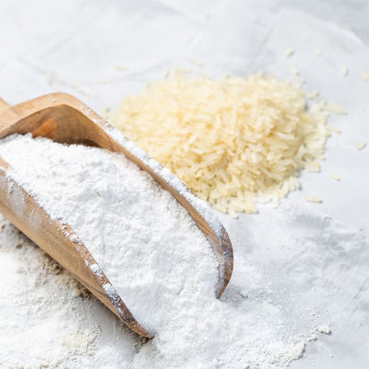 White rice flour is often used in baking as a healthier alternative to wheat flour.