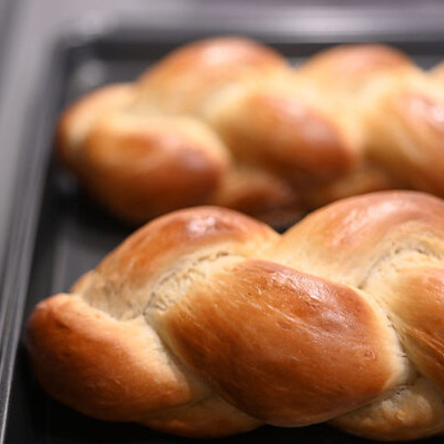 Challah bread is a traditional braided Jewish bread.